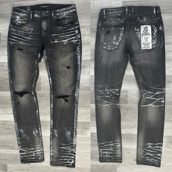 CULT OF INDIVIDUALITY ROCKER SLIM DENIM (SILVER STREAK) Size 31X33 - Picture 1 of 14
